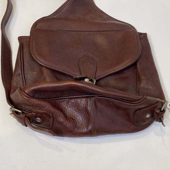 Women’s Brown Unbranded One Strap Backpack Clasp Closure Silver-Tone Hardware main image 8
